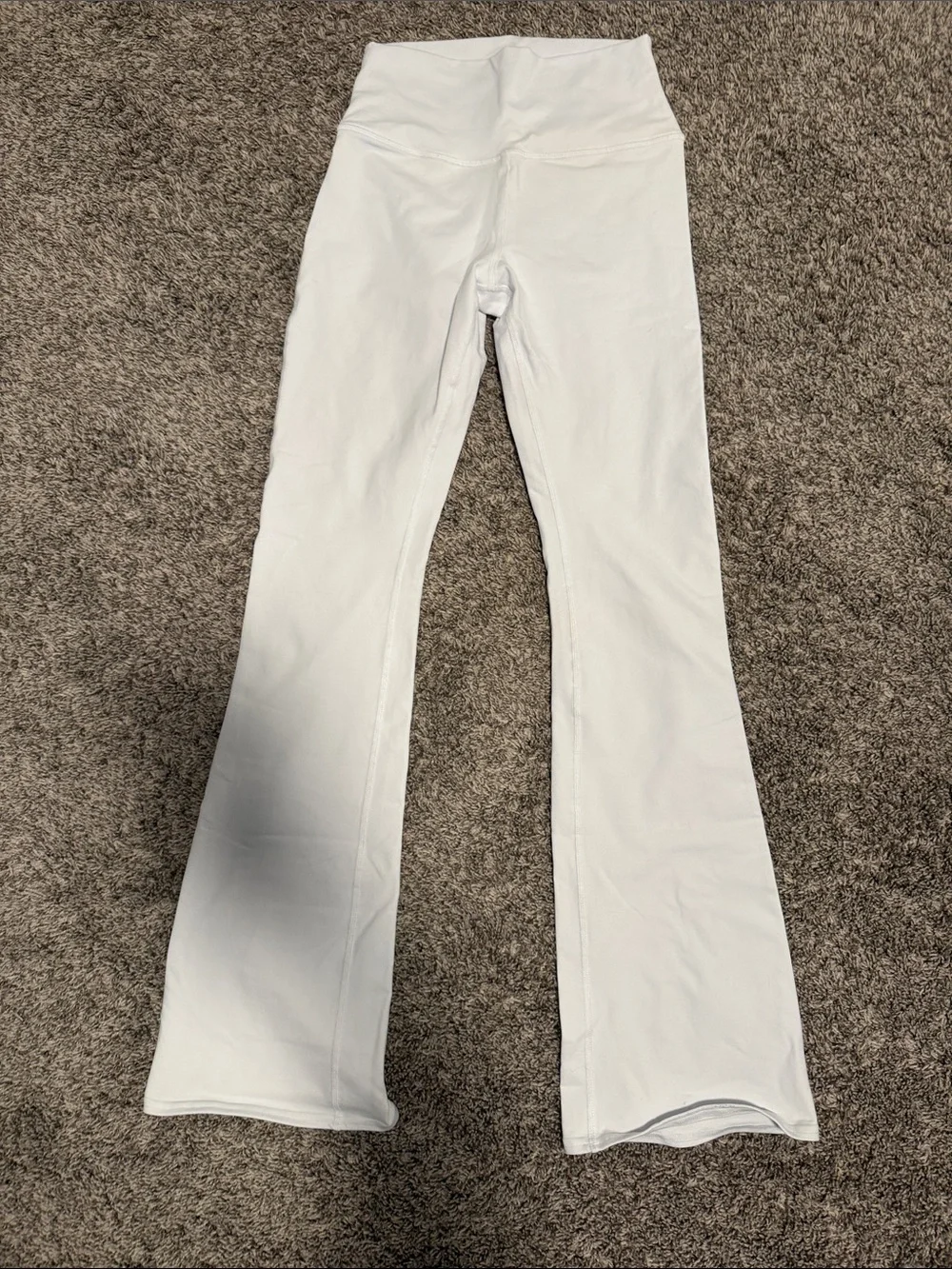 ALO Yoga White Flare High-Rise Jeans